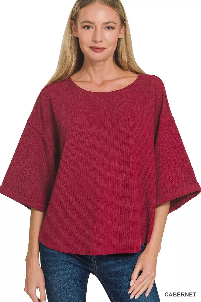 Double Knit Exposed Seam Top - 