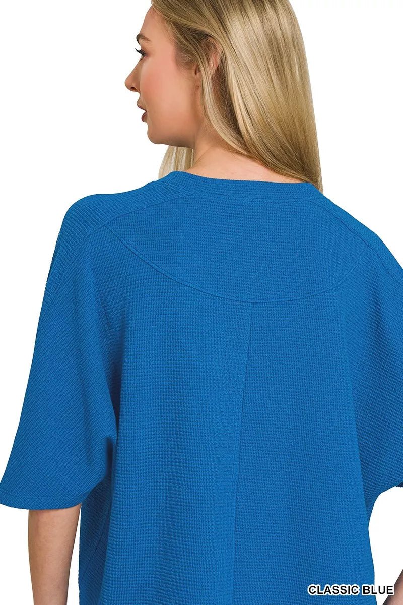 Double Knit Short Sleeve Top - 