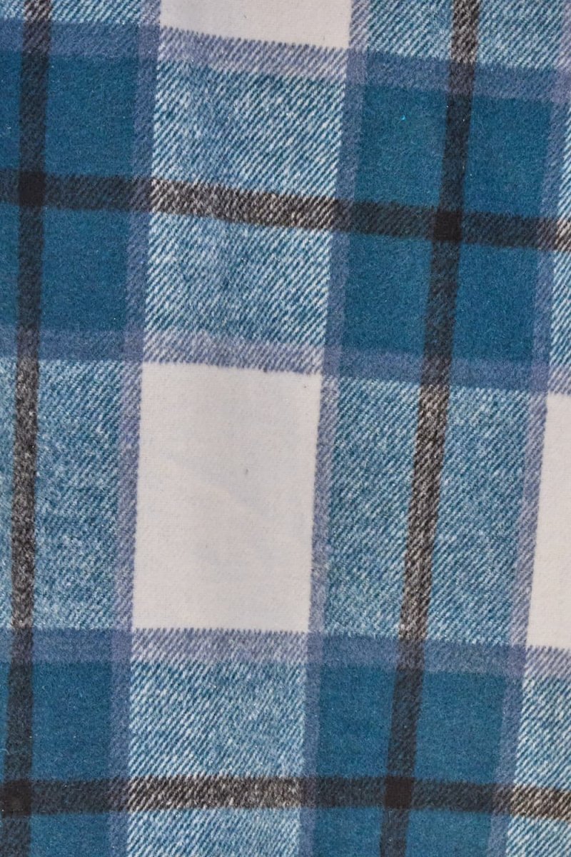 Double Take Full Size Plaid Button Up Lapel Collar Coat - Outerwear