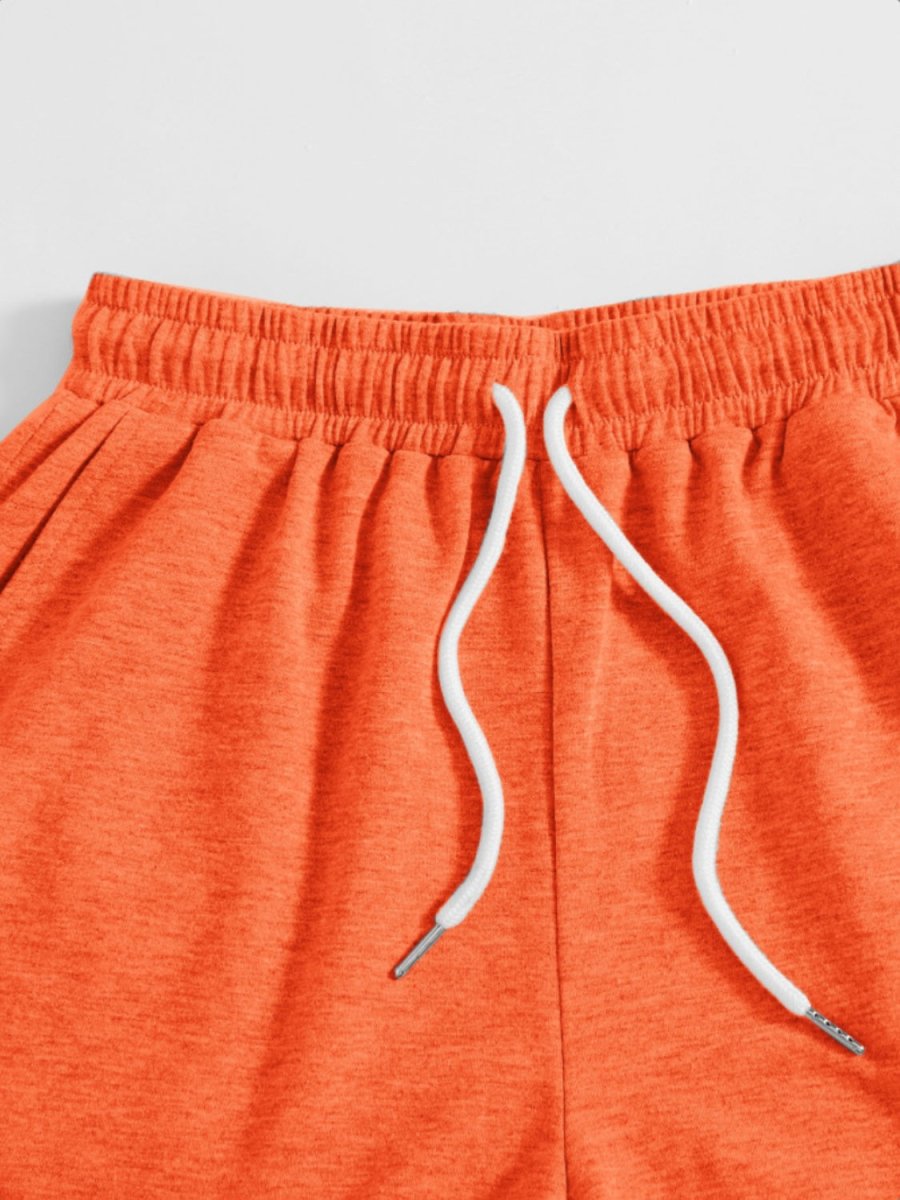 Drawstring Pocketed Elastic Waist Shorts - Bottoms