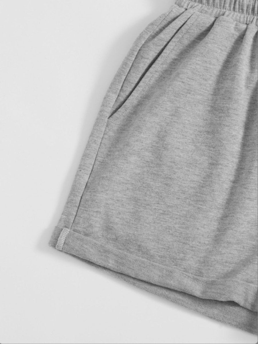 Drawstring Pocketed Elastic Waist Shorts - Bottoms