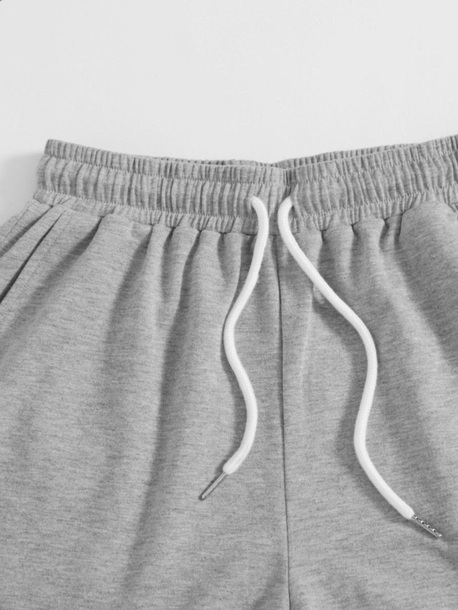Drawstring Pocketed Elastic Waist Shorts - Bottoms