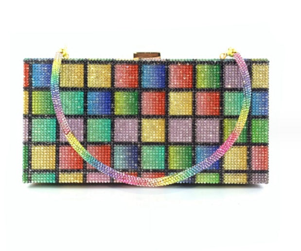 Hot Diamond Rainbow Bag Women's Dinner Handheld Bag