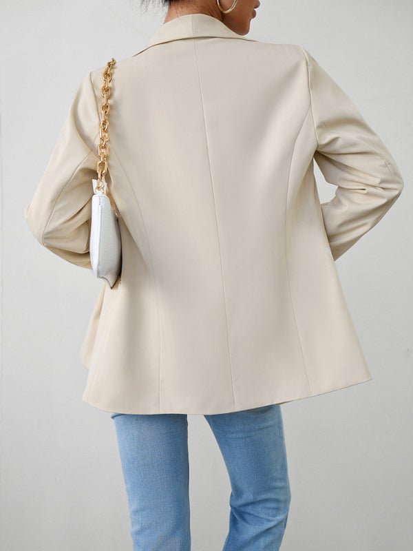 Elegant commuter double - breasted ladies suit jacket - Outerwear