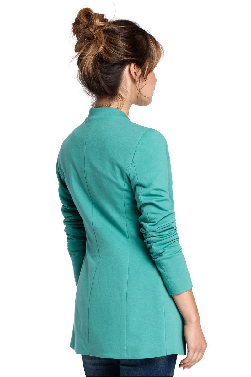Elegant Knit Jacket with Lined Collar & Hidden Pocket Flaps – Versatile Style - Outerwear