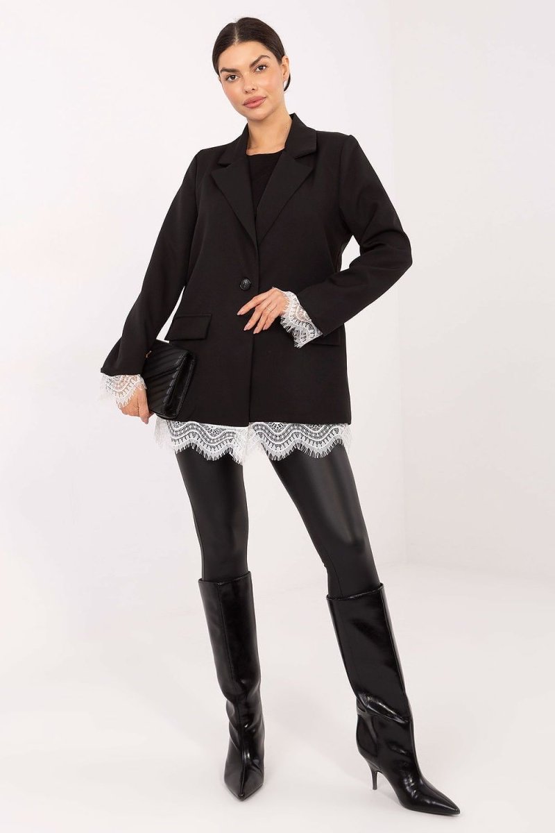 Elegant Lace Trim Blazer for Women - 