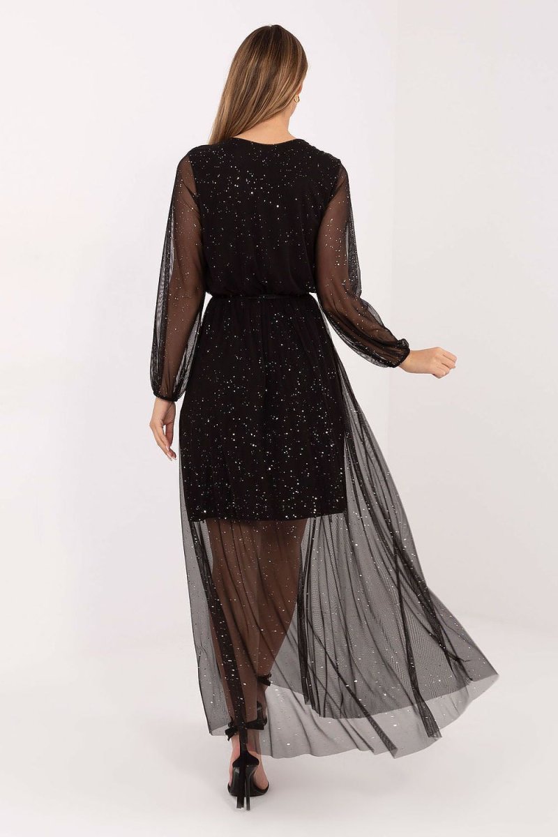 Elegant Mesh Maxi Dress - 