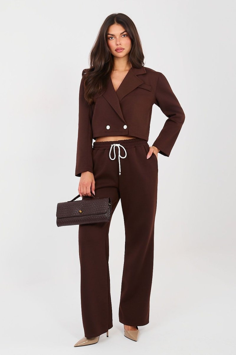 Elegant Tracksuit Set: Blazer & Trousers - 