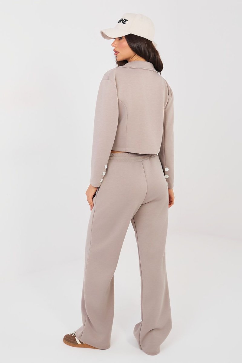 Elegant Tracksuit Set: Blazer & Trousers - 