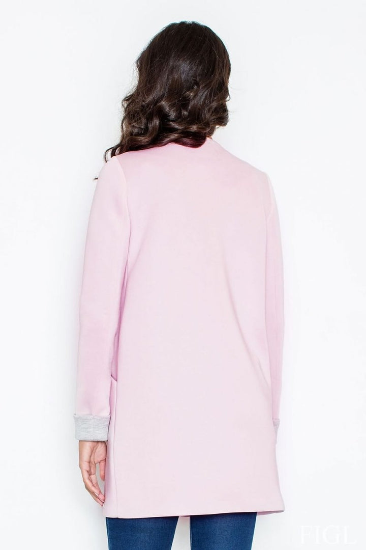 Elegant Unbuttoned Coat with Feminine Cut & Front Pockets by Figl - Outerwear