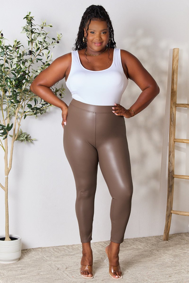 e.Luna Full Size High Waist Skinny Pants - Bottoms