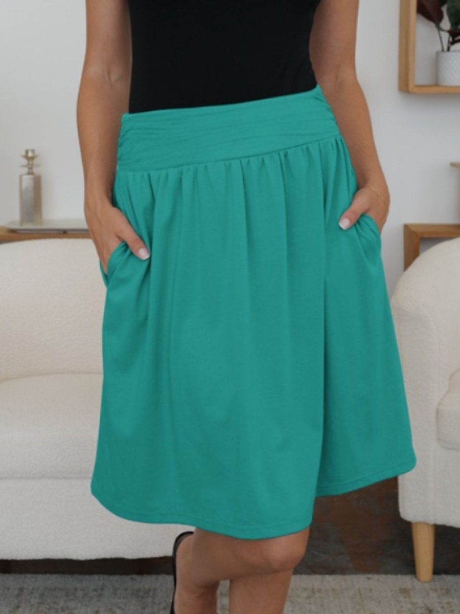FAM - FAM Elastic Waist Skirt with Pockets - Bottoms