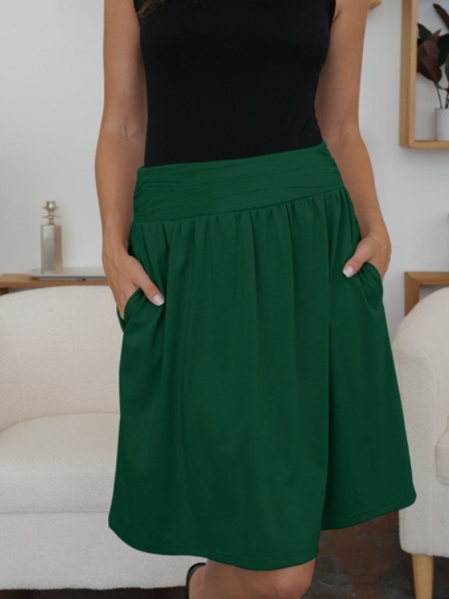 FAM - FAM Elastic Waist Skirt with Pockets - Bottoms