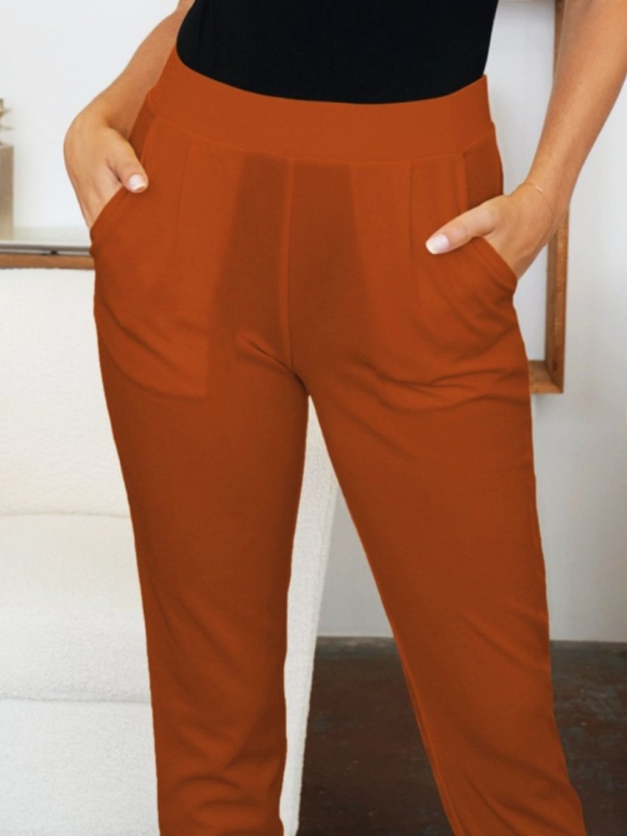 FAM - FAM Pocketed High Waist Skinny Pants - Bottoms