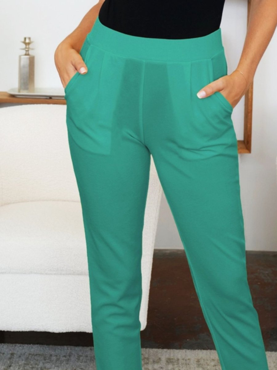 FAM - FAM Pocketed High Waist Skinny Pants - Bottoms