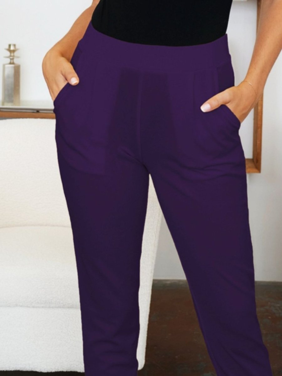 FAM - FAM Pocketed High Waist Skinny Pants - Bottoms