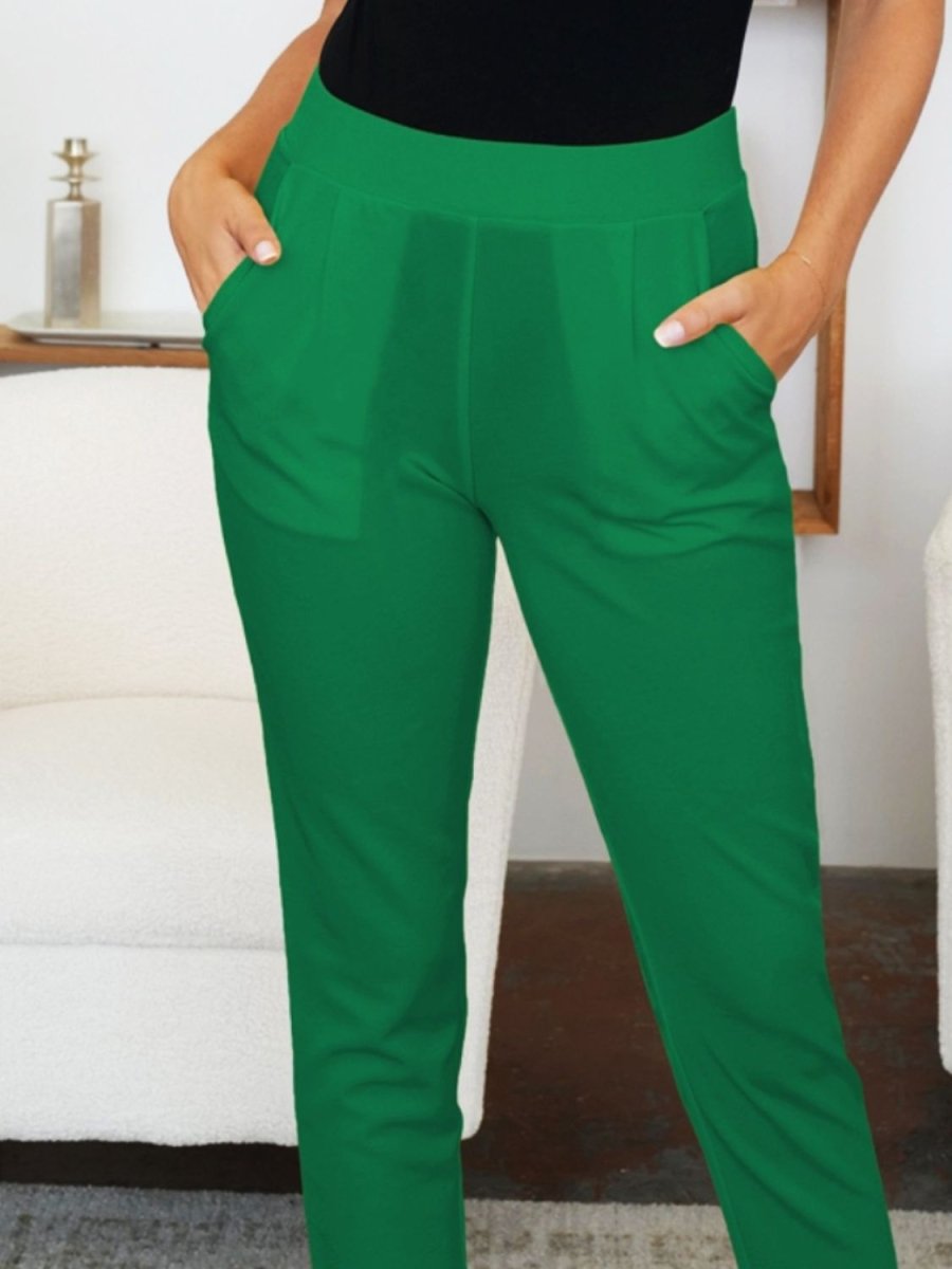 FAM - FAM Pocketed High Waist Skinny Pants - Bottoms