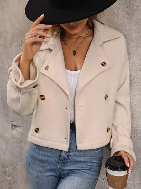 Fashion women's new solid color short jacket - Outerwear