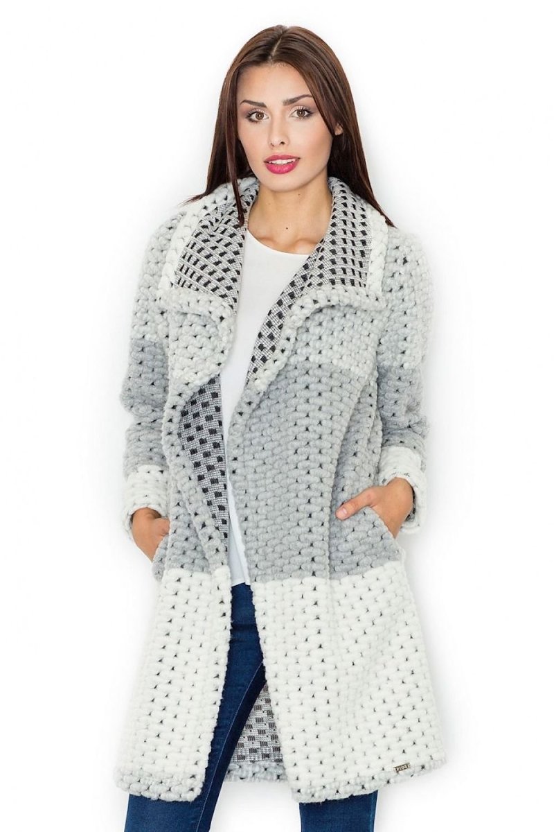 Fashionable Color - Blocked Coat with Loose Fit & Wool Blend – Warm & Comfortable - Outerwear