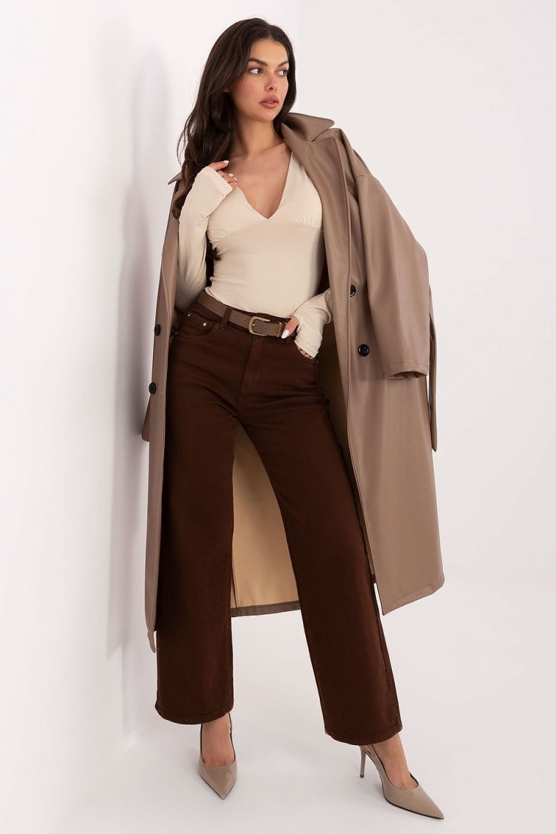 Fitted V - Neck Blouse with Thumb Holes - 