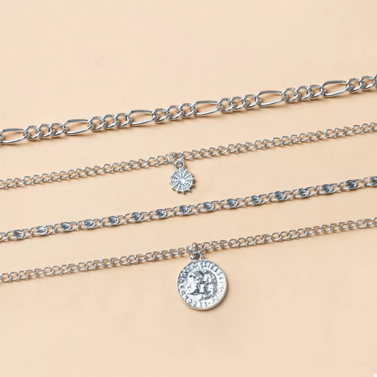 Four Layered Pendant Necklace - 