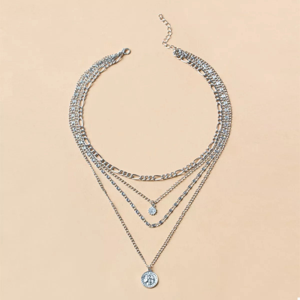 Four Layered Pendant Necklace - 