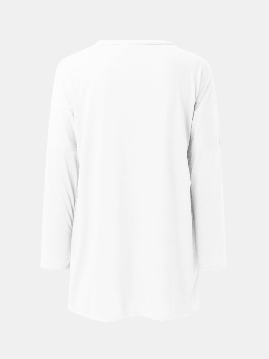 Full Size Round Neck Long Sleeve T-Shirt - Top