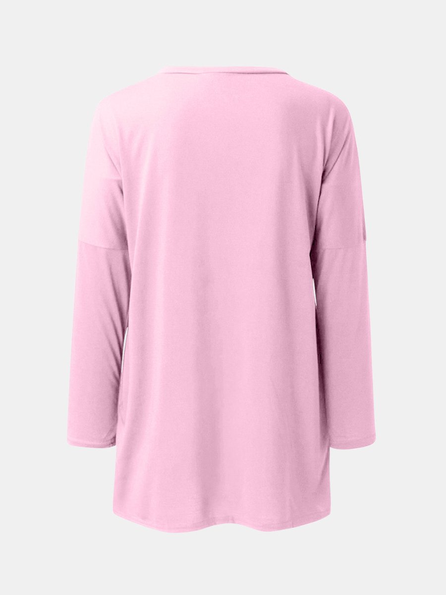 Full Size Round Neck Long Sleeve T-Shirt - Top