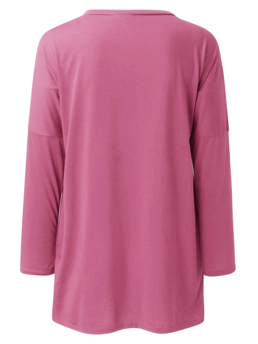 Full Size Round Neck Long Sleeve T-Shirt - Top