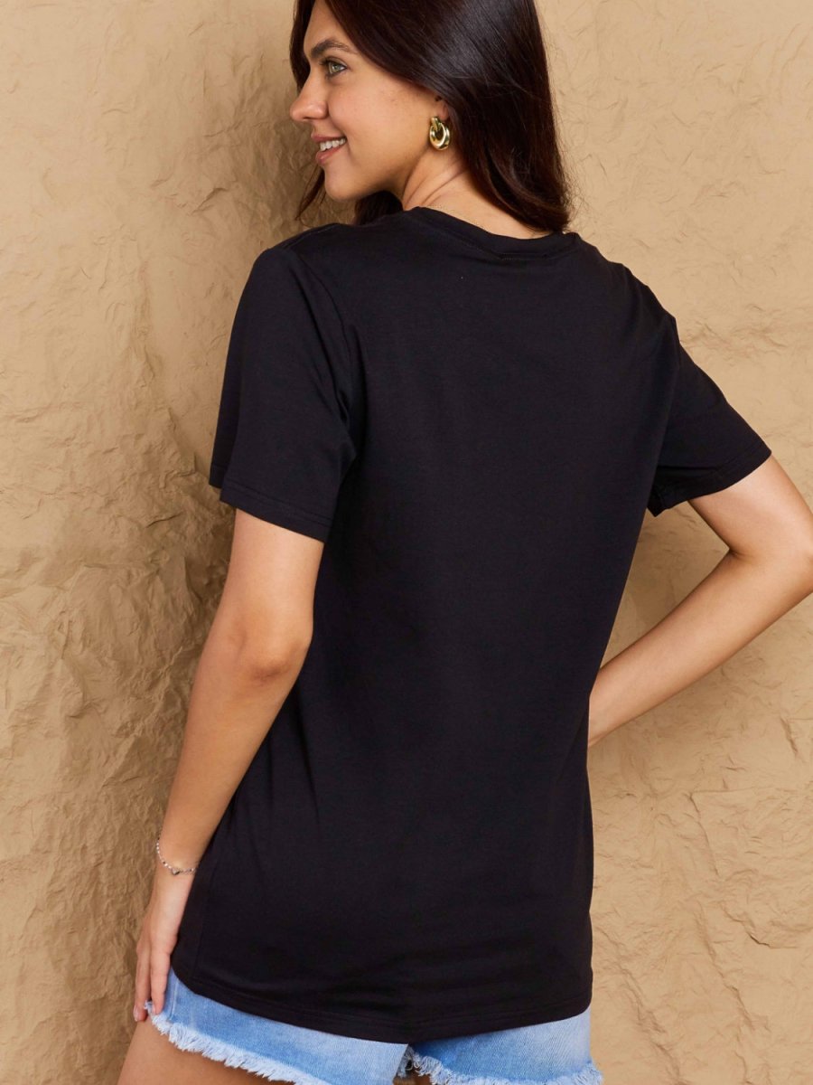 Full Size Round Neck Short Sleeve T-Shirt - Top