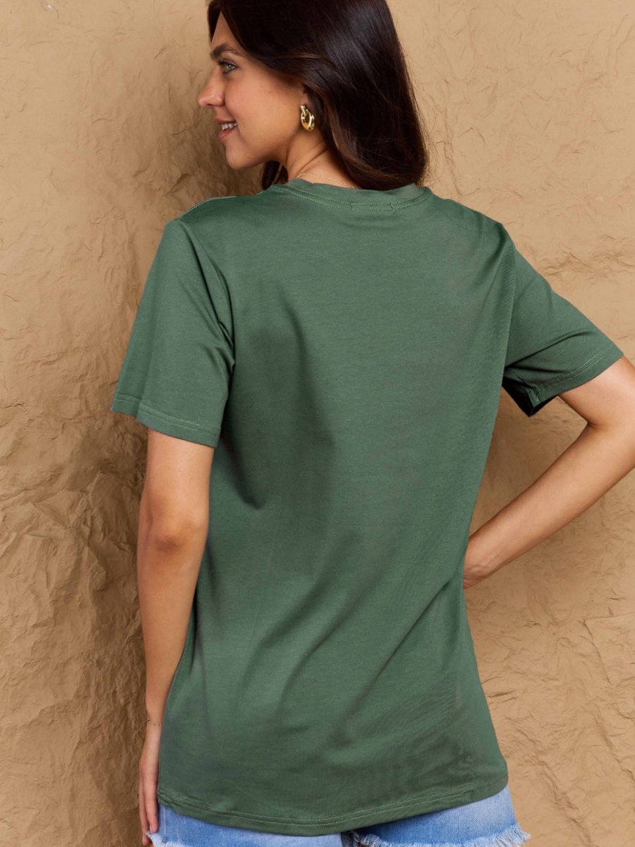 Full Size Round Neck Short Sleeve T-Shirt - Top