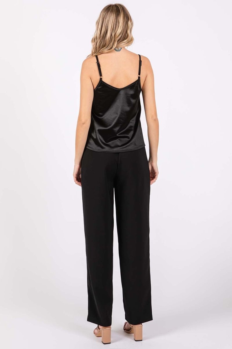 GeeGee High - Waisted Pleated Pants - Bottoms