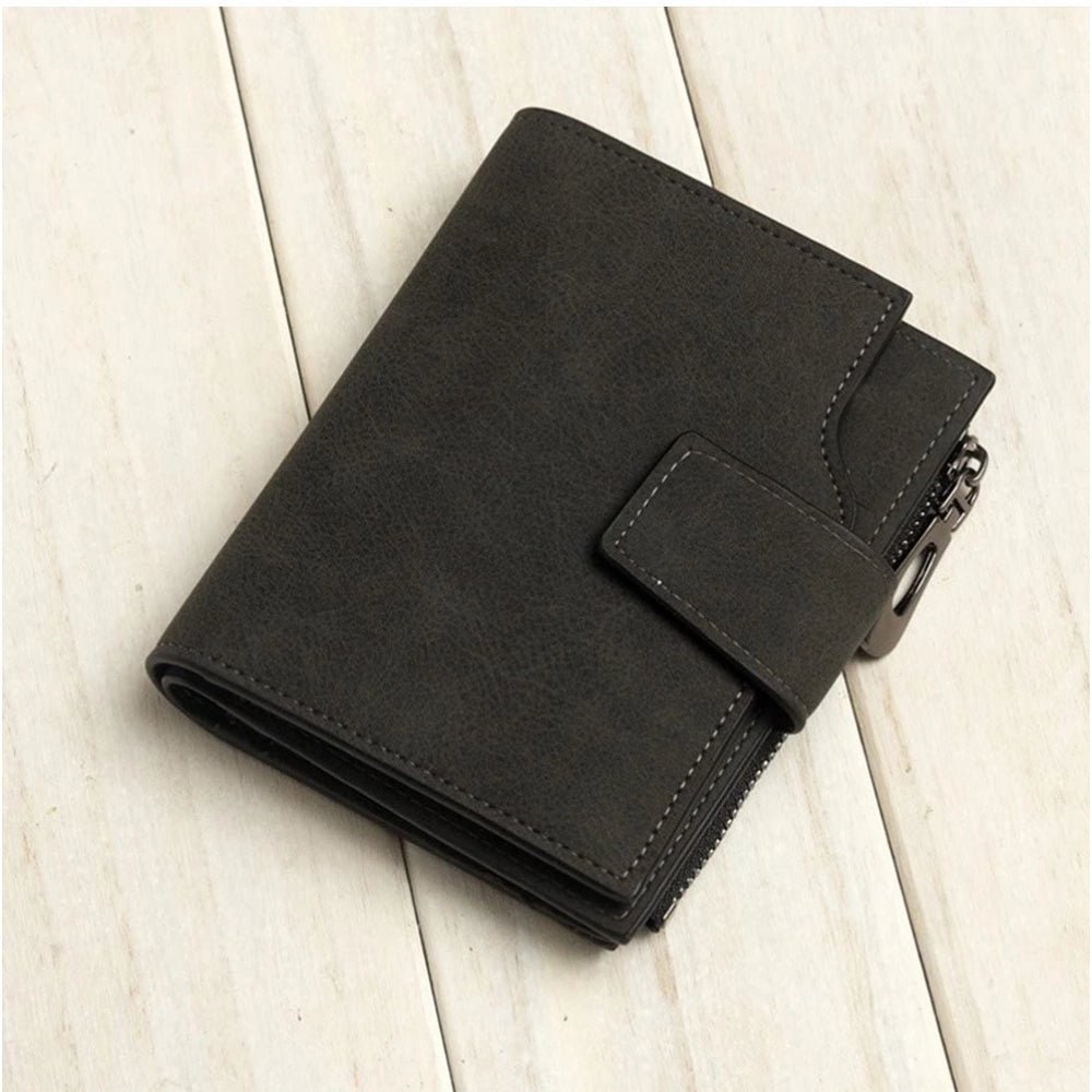 Generic Women's Vegan Leather Small Zipper Wallet (Black) - Bags and Wallet