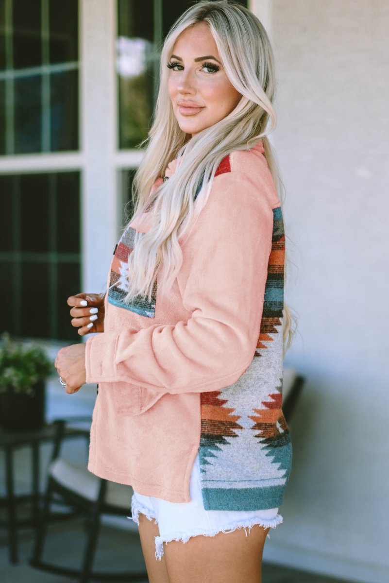 Geometric Button Down Slit Jacket - Outerwear