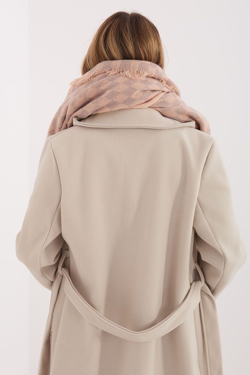 Geometric Pattern Viscose Wool Scarf - 