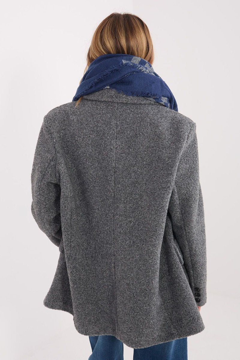 Geometric Pattern Viscose Wool Scarf - 