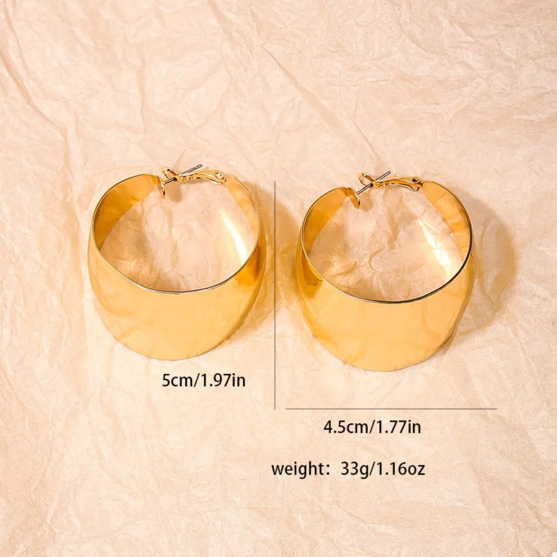 Gold & Silver Alloy Hoop Earrings - 
