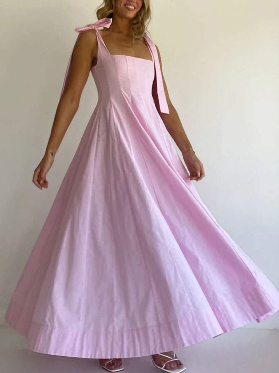 Gradient Tie Shoulder Maxi Dress - 
