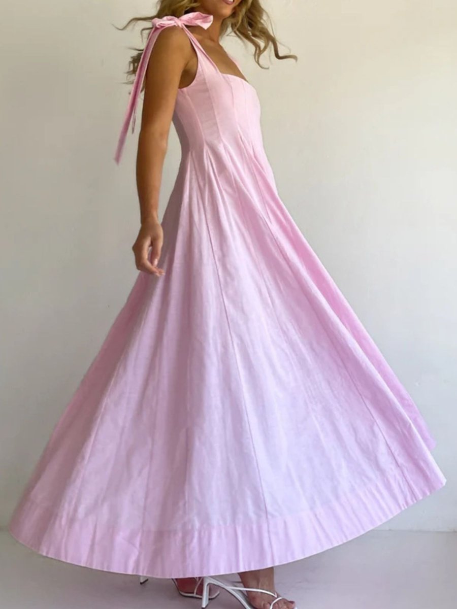Gradient Tie Shoulder Maxi Dress - 