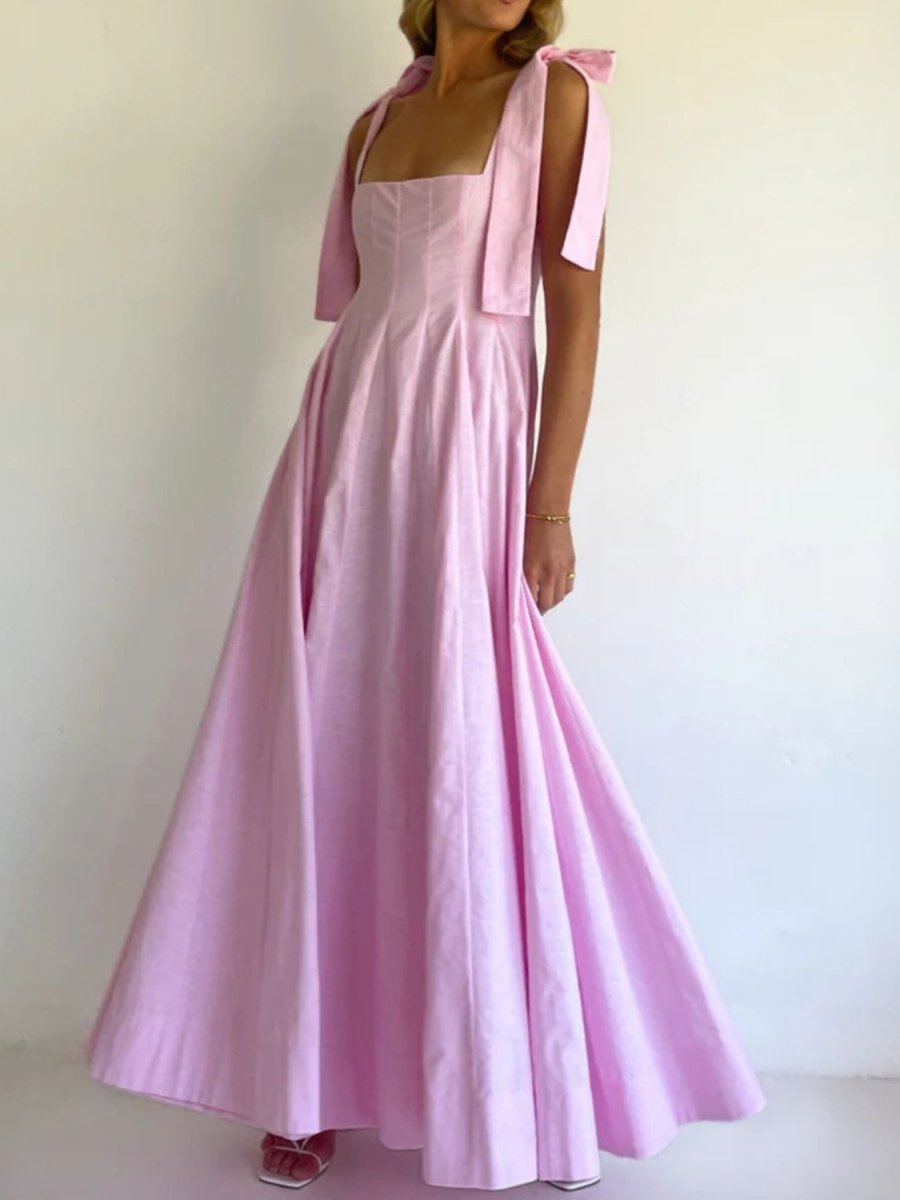 Gradient Tie Shoulder Maxi Dress - 