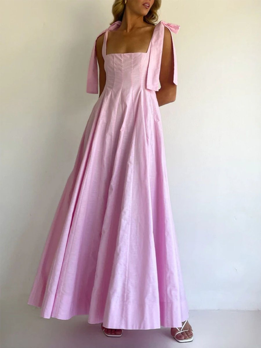 Gradient Tie Shoulder Maxi Dress - 