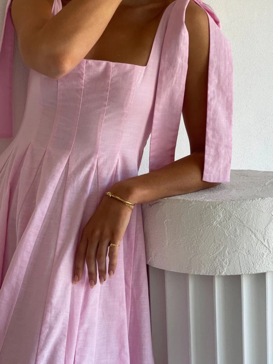 Gradient Tie Shoulder Maxi Dress - 