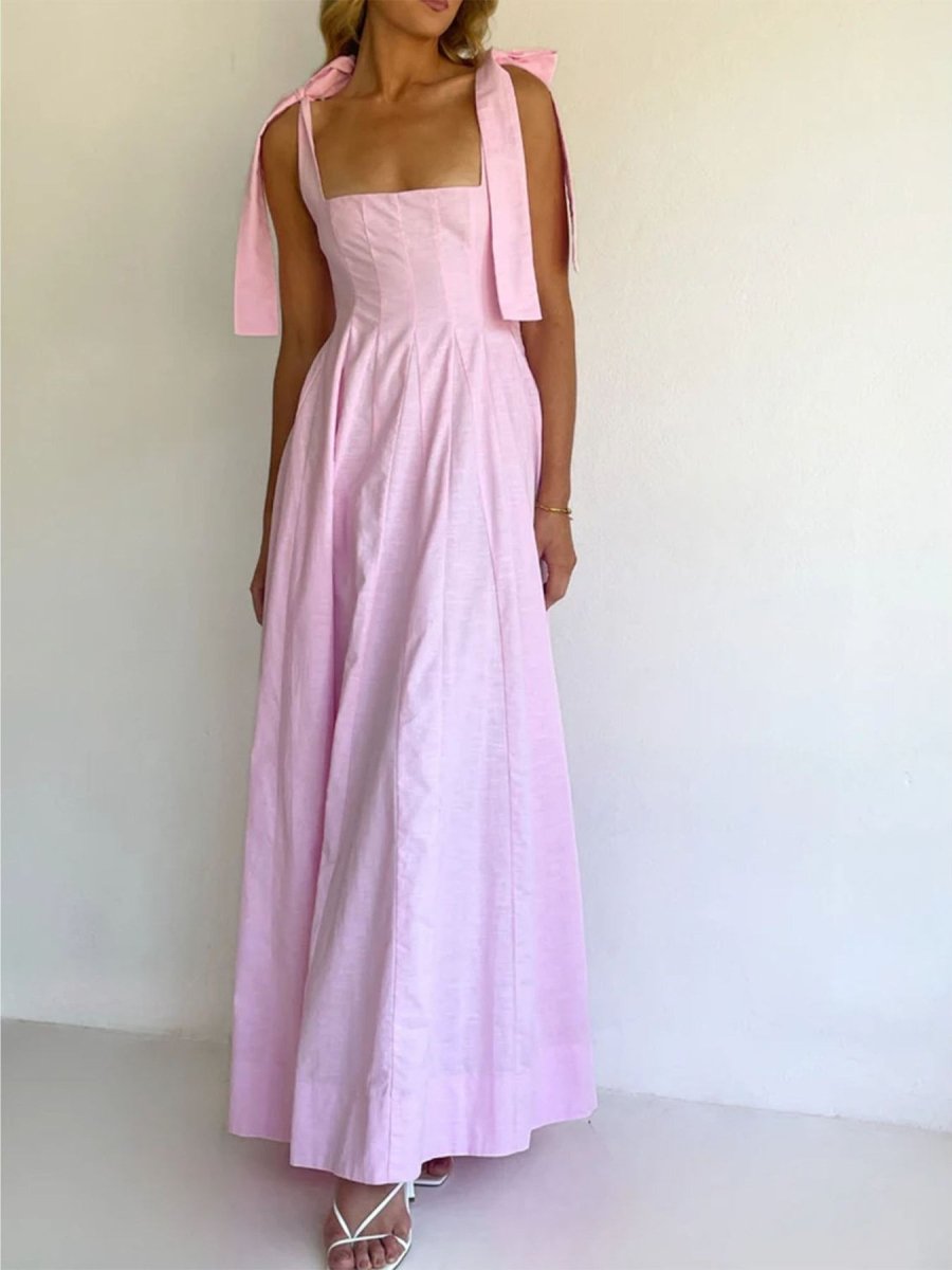 Gradient Tie Shoulder Maxi Dress - 