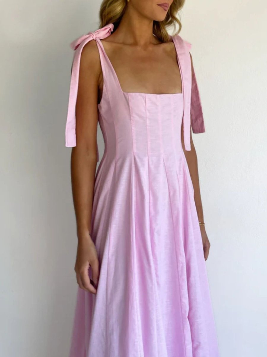 Gradient Tie Shoulder Maxi Dress - 