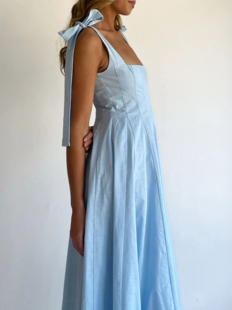 Gradient Tie Shoulder Maxi Dress - 