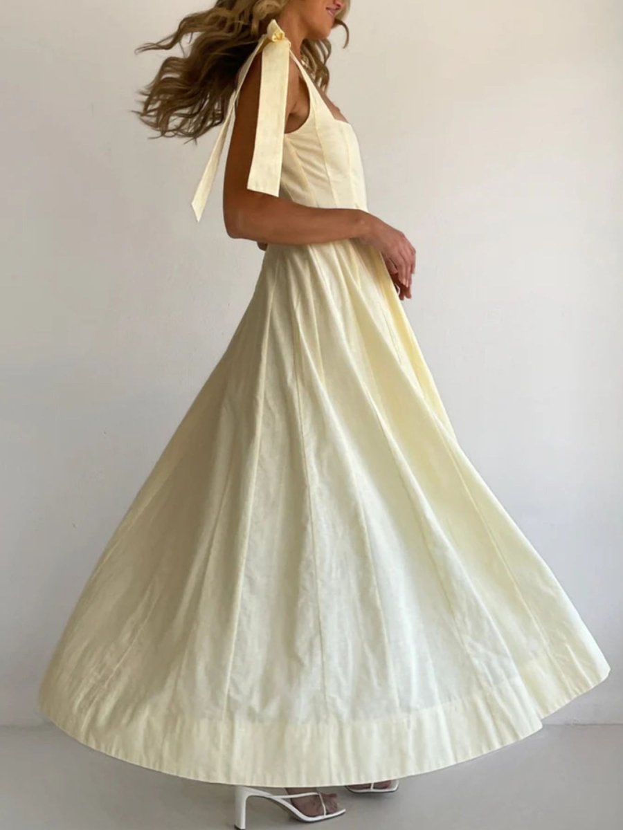 Gradient Tie Shoulder Maxi Dress - 