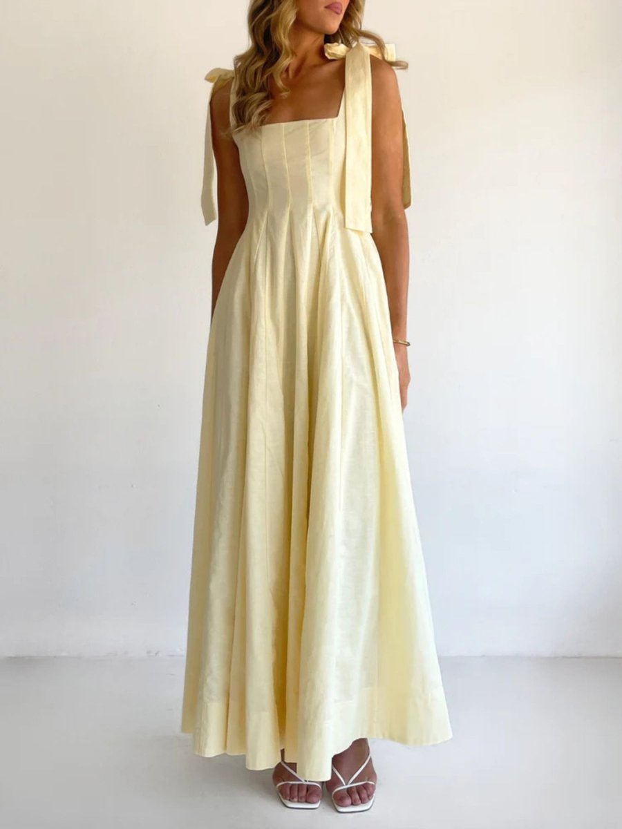 Gradient Tie Shoulder Maxi Dress - 