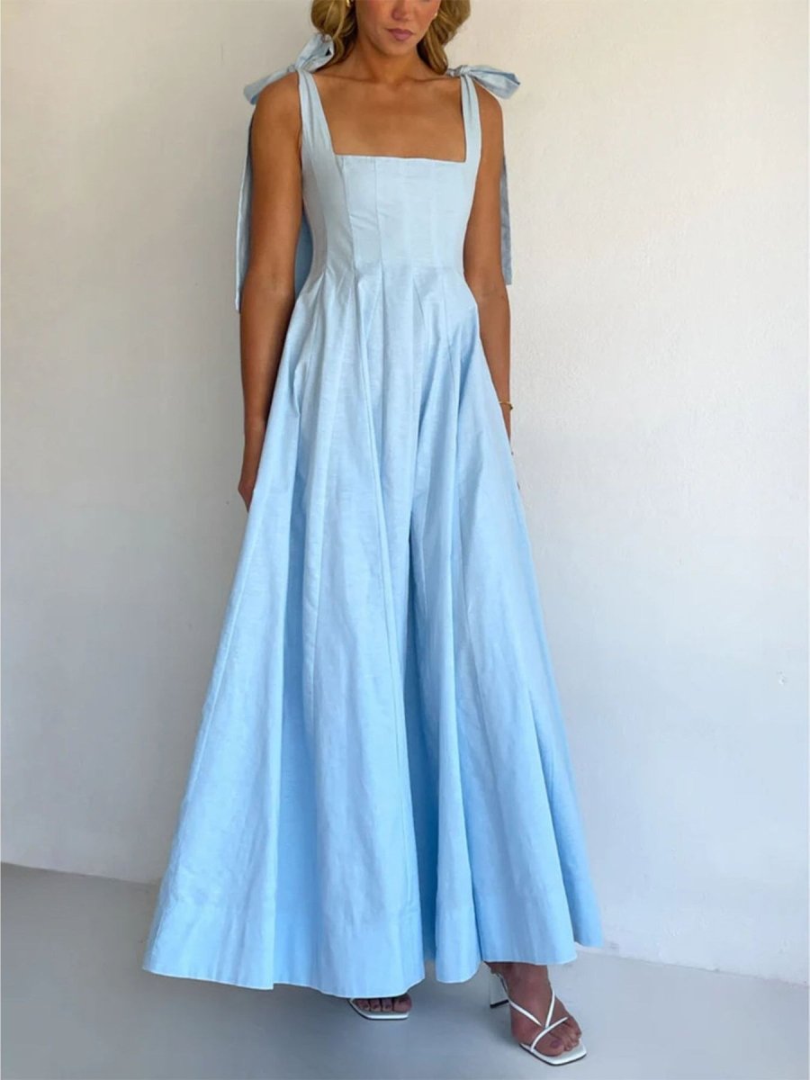 Gradient Tie Shoulder Maxi Dress - 