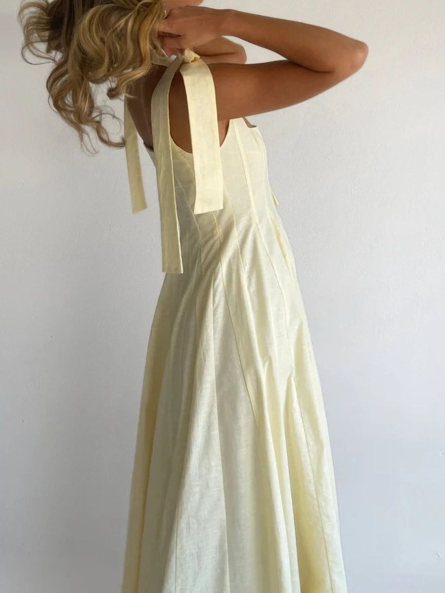 Gradient Tie Shoulder Maxi Dress - 