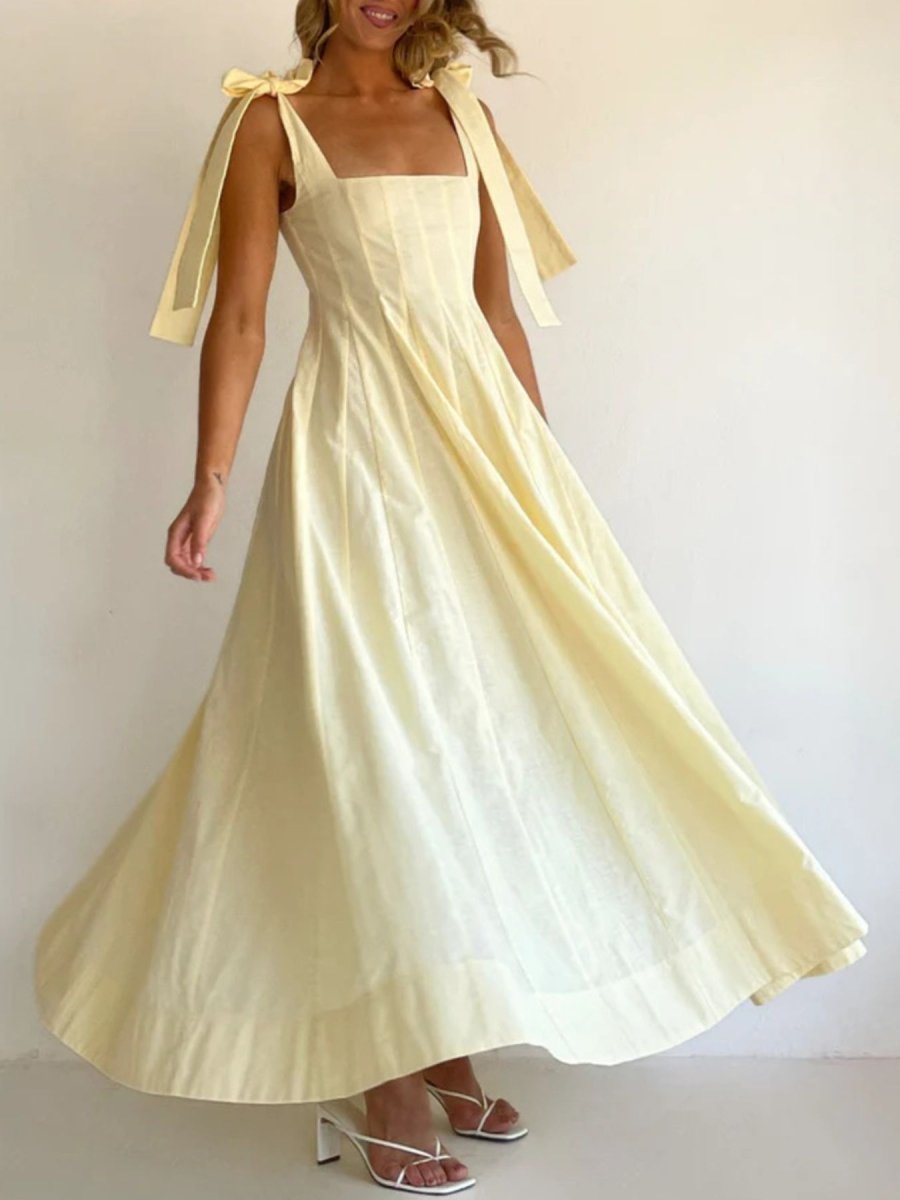 Gradient Tie Shoulder Maxi Dress - 
